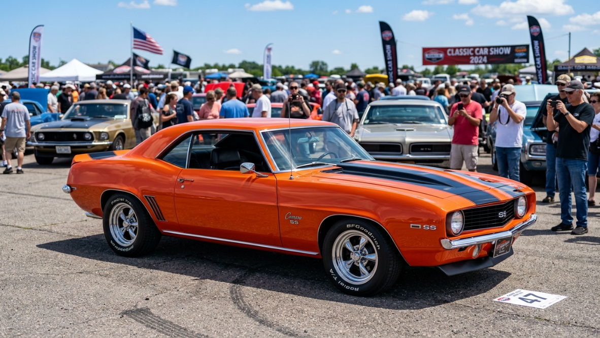 Show car at classic car show